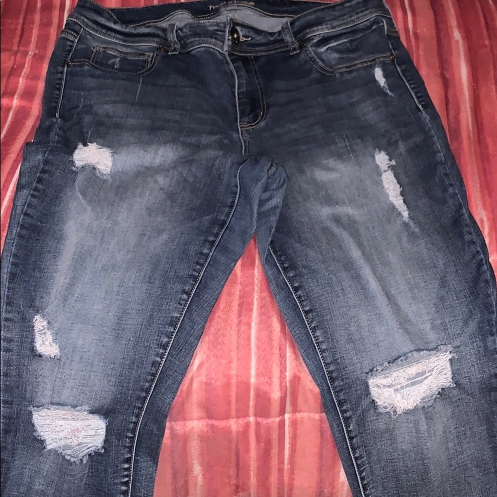 Ripped denim jeans